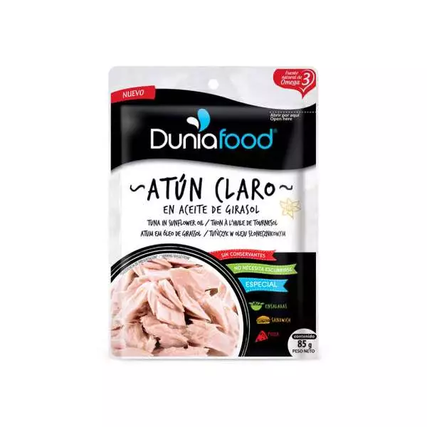 Tuniak v slnečnicovom oleji 85 g Duniafood.jpg