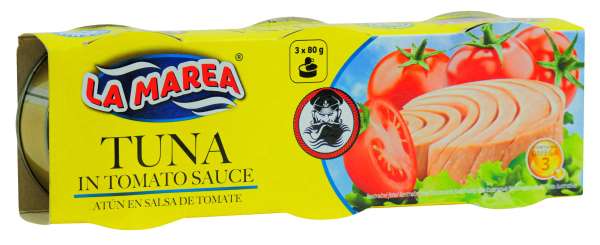 Tuniak v paradajkovej omáčke, EO